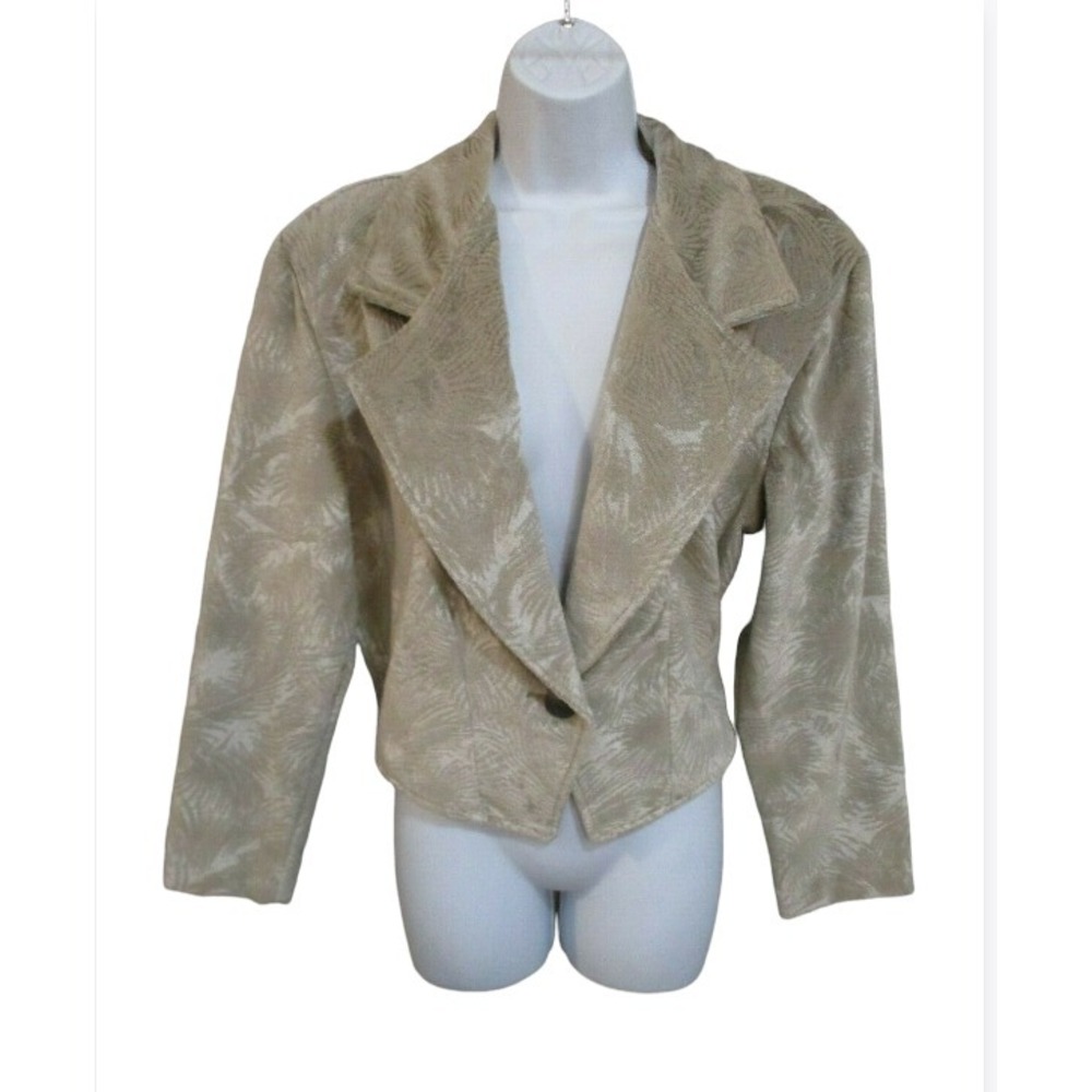 Silverado Cropped Velvet Southwestern Blazer Jacket, (Style #128) Size Medium